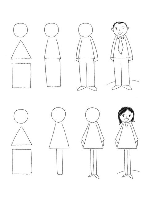 Personas Dibujos Fáciles 🙂 Paso A Paso Rostros Caras