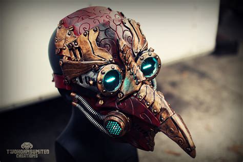 Arcane Steampunkvictorian Led Plague Doctor Mask By Twohornsunited On