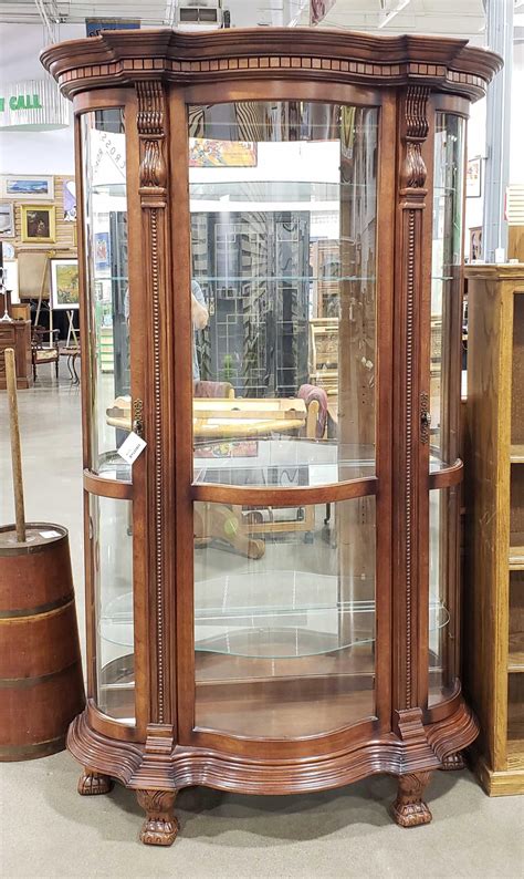 Curio cabinets are on sale every day at cymax! Lot - Pulaski Furniture Illuminated Curved Curio Cabinet