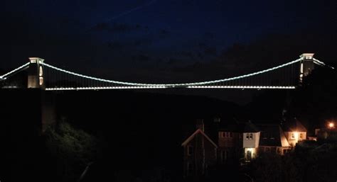 Suspension Bridge At Night Bristol