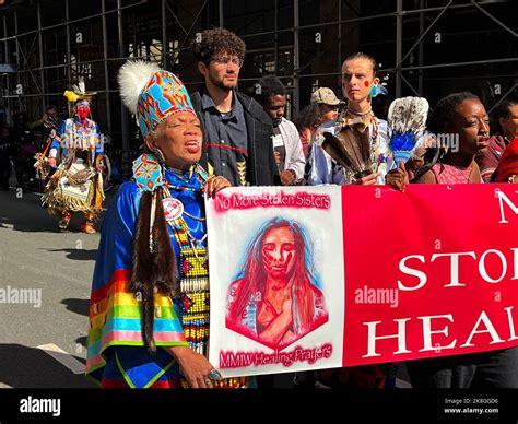 The First Annual Indigenous Peoples Of The Americas Day Parade Took Place In New York City On