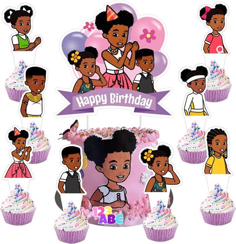 25pcs Gracies Corner Birthday Decorations With 1pcs Cake Topper 24pcs