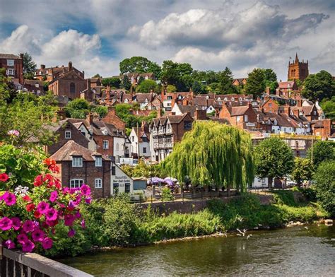 Medieval Town Of Bridgnorth Shropshire On The Banks Of The River