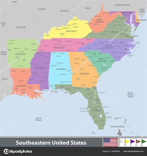 Southeastern United States — Stock Vector © Sateda 185382094