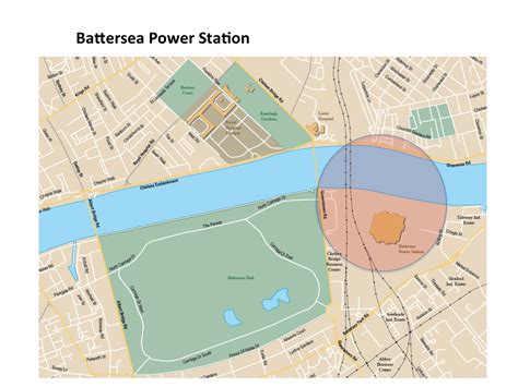 Map Battersea Power Station London Photo Areas And Routes