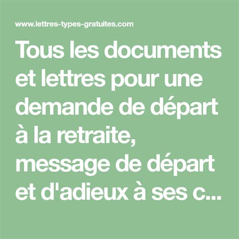 Tous les documents et lettres pour une demande de départ à la retraite