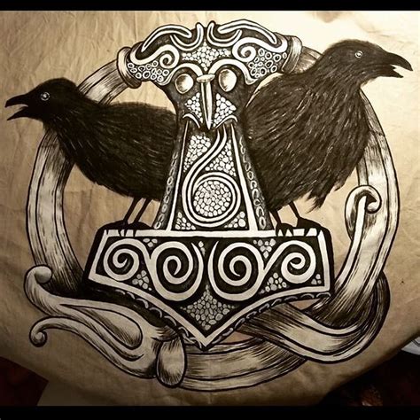 Hugin Et Munin Vikings Odins Ravens Coat Of Arms