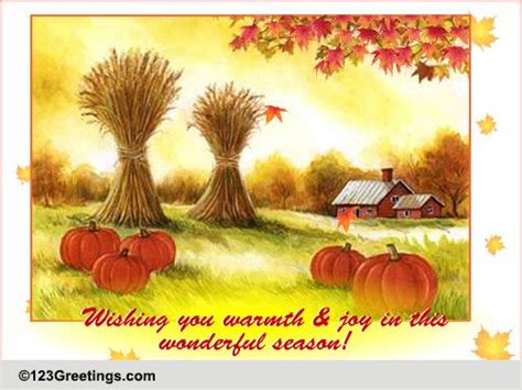 Wishing You A Wonderful Season Free Magic Of Autumn Ecards 123 Greetings