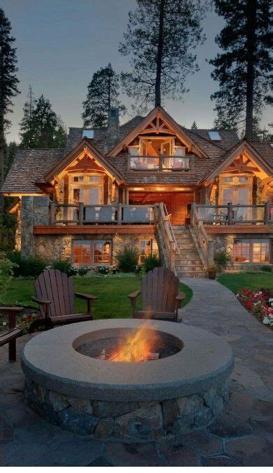 Cabin Fire Pit A Built In Fire Pit Is Perfect Place To Enjoy A Cool