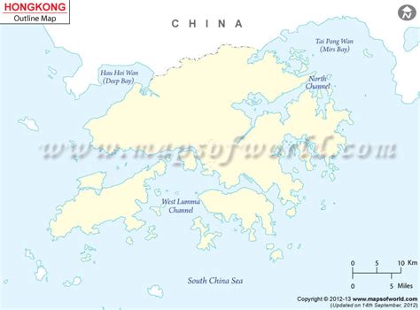 Blank Map Of Hong Kong Hong Kong Outline Map