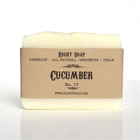 Cucumber Soap Natural Wrinkle Reducer Tighten The Pores Etsy Cucumber Soap Unscented Soap