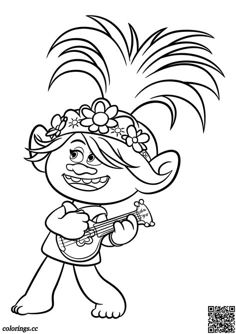 Trolls World Tour Coloring Pages Poppy Trolls 2 Printable Coloring