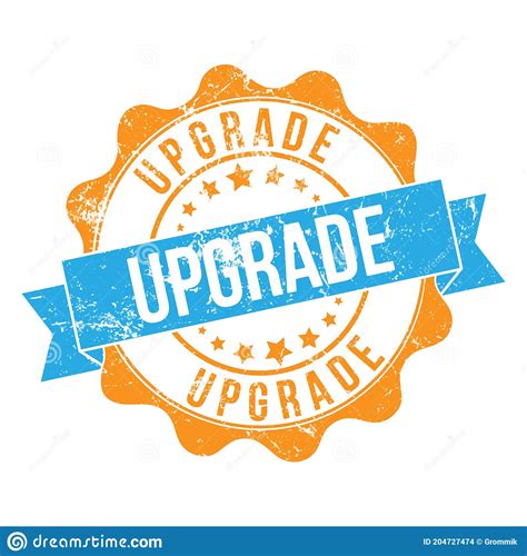 Upgrade Stamp Impression With The Inscription Stock Vector