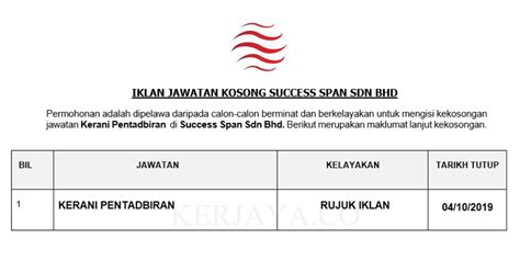 Bentley systems (malaysia) sdn bhd; Jawatan Kosong Terkini Success Span ~ Kerani Pentadbiran ...