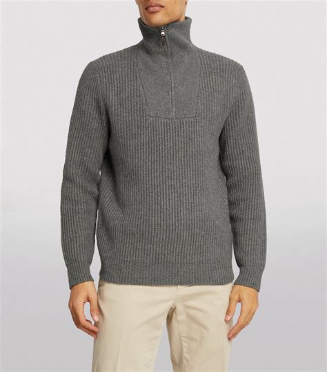 Vince Wool Cashmere Half Zip Sweater Harrods Us