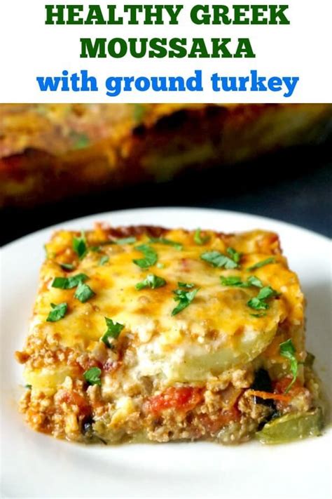 There are countless variations of. Easy Greek Moussaka with Ground Turkey, Eggplant ...