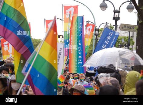 the lgbtq tokyo rainbow pride 2022 was held over three days culminating in a parade through the
