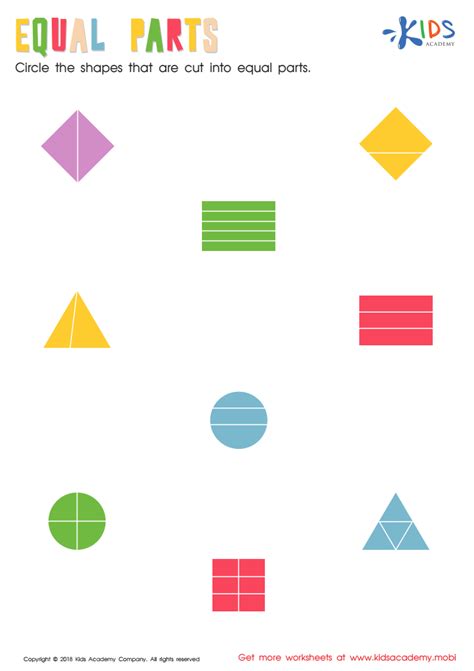 Geometry Cut Rectangles Into Equal Parts For Grade 3