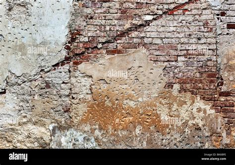 Old Damaged Brick Wall Texture Stock Photo Alamy