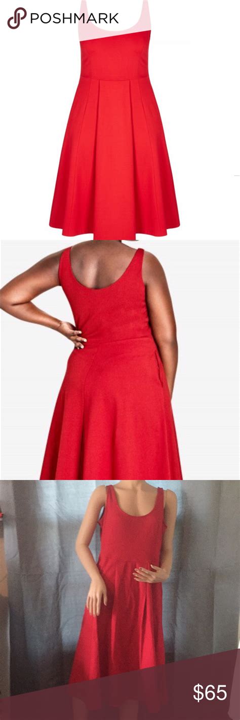 B2g1 City Chic Red Viscose Plus Size Dress Nwot Nice Dresses Red
