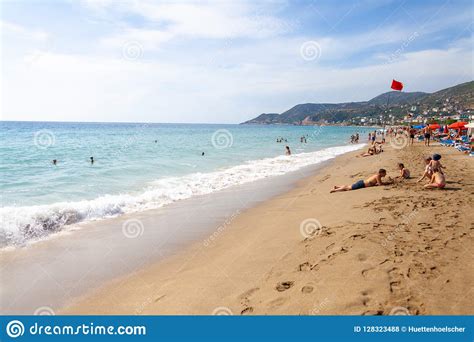 People Enjoys A Sunny Day On Antalya Beach Editorial Stock Photo