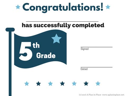 Printed Certificates With Regard To 5th Grade Graduation Certificate