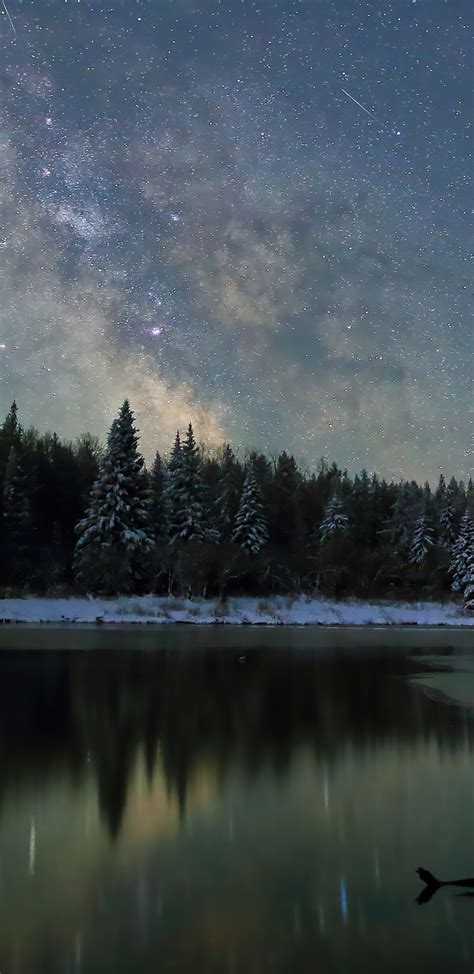 1440x2960 Winter Snow Milky Way Dark Horse 4k Samsung Galaxy Note 98