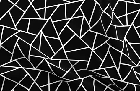 Black White Geometric Fabric Abstract Geometric White On Etsy