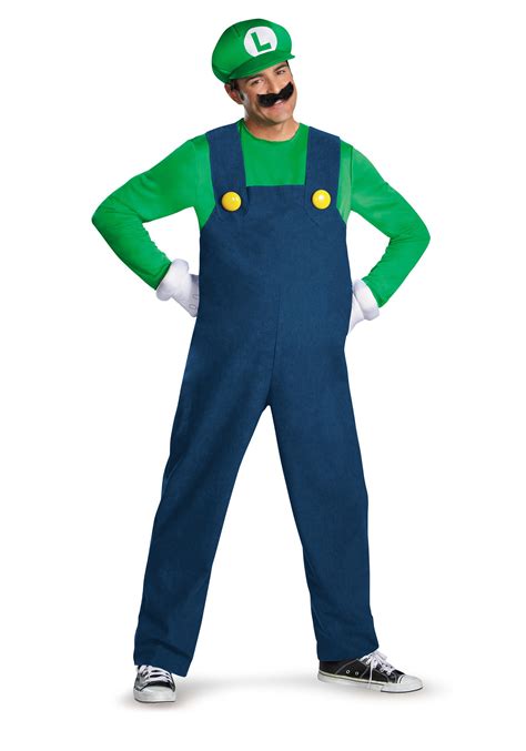 Mens Deluxe Luigi Costume