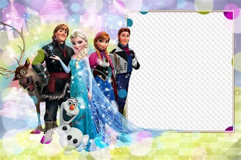 Psd Png Photo Frame Frozen Disney Cartoon