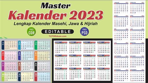 Download Kalender 2023 Lengkap Masehi Hijriah Dan Jawa Free Cdr And Pdf