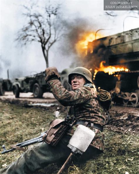 Panzergrenadier With An Mp 44 During The German Offensive Against The