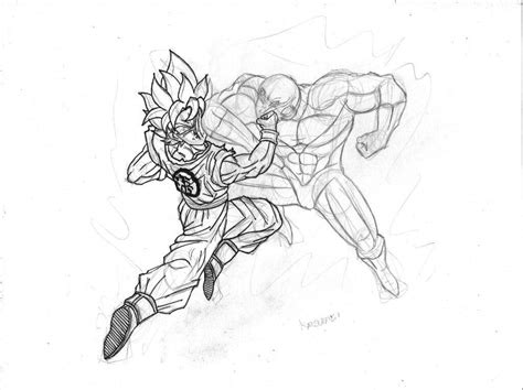 Dibujando A GokÚ Vs Jiren Speed Drawing Goku Vs Jiren Katsuragi