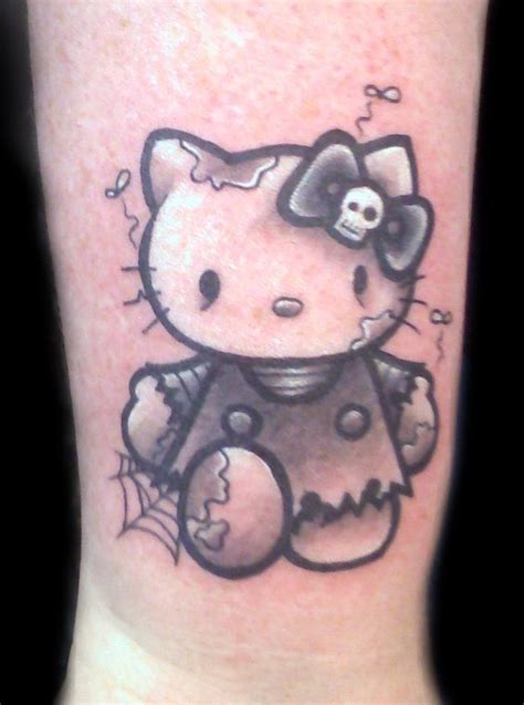 Pin By Angelica On Hello Kitty Tattoos Hello Kitty Tattoos Black And