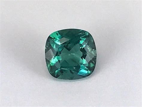 Blue Green Tourmaline Cushion Cut Gemstone Loose Gemstone Etsy