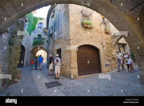 Pals Medieval Village Catalonia Spain Stock Photo Alamy
