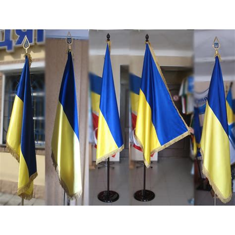 Малі прапорці особливо популярні зараз в україні. Великий прапор України кабінетний 150х100см з атласу ...