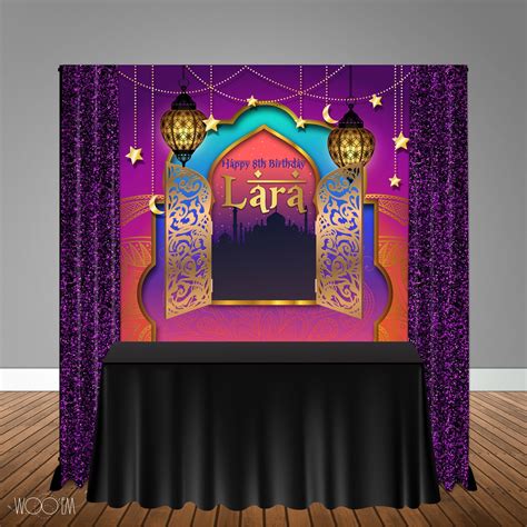 Moroccan Arabian Nights Themed 6x6 Banner Backdrop Step And Repeat