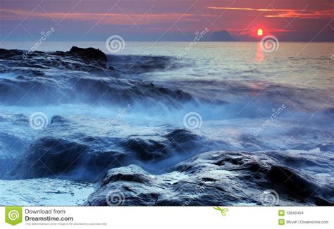 Coastal Sunrise Stock Photo Image Of Clouds Taiwan 12849404