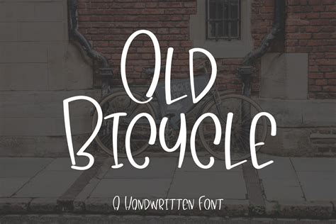 Old Bicycle Font By Wanida Toffy · Creative Fabrica