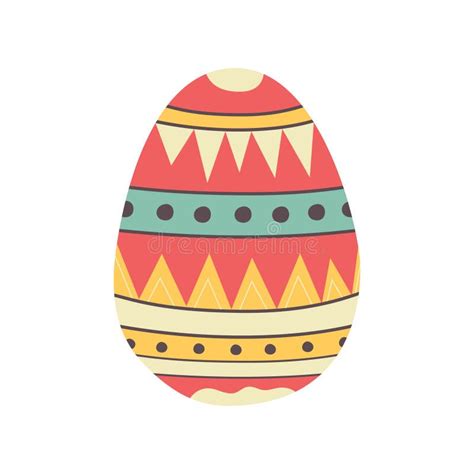Easter Egg Design Easter Holiday Egg Hunt In Colorful Red Flat Style
