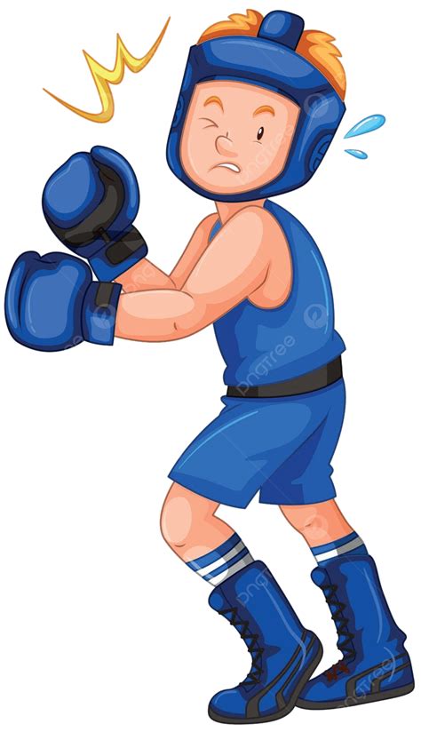 Knockout Punch To A Boxer Isolated Box Image Clip Art Vector Box