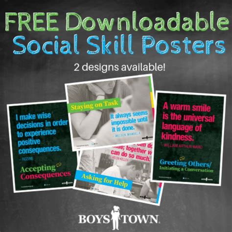 Social Skill Posters Social Skills Boys Town Positive Learning