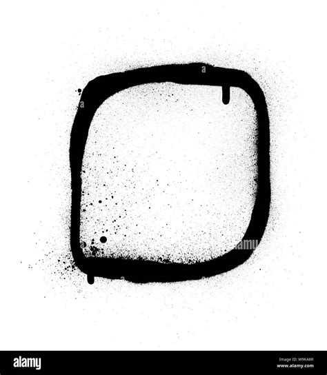 graffiti bastidor cuadrado elemento de diseño en negro sobre blanco imagen vector de stock alamy