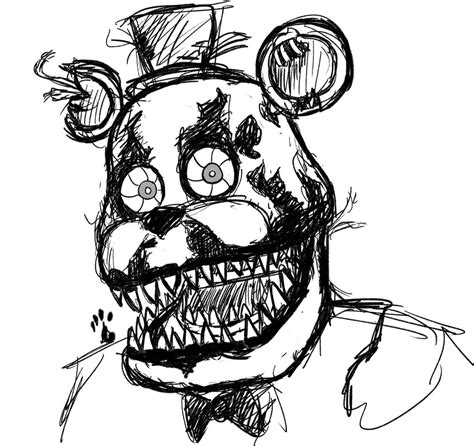 Nightmare Freddy Sketch By Springaling On Deviantart