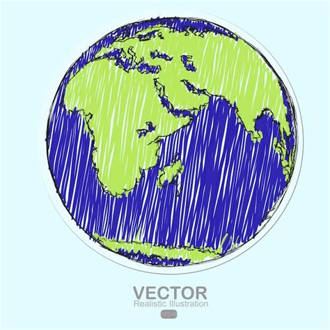 Premium Vector Hand Drawn Earth On Paper Cut
