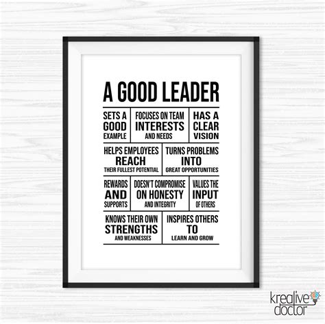 Printable Leadership Quotes Office Wall Art Motivational Etsy