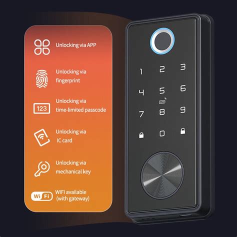 T1 Electronic Smart Fingerprint Deadbolt Door Lock Tuya Wifi App Remote