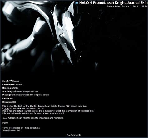 Halo 4 Promethean Knight Journal Skin By John117 Masterchief On Deviantart