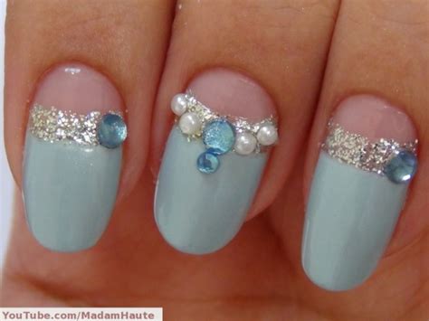 33 Amazing Nail Art Ideas With Rhinestones Gems Pearls And Studs